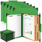 Henoyso 10 Pcs Hanging Classification File Folders, Letter Size Red Folders with 3 Pressboard Dividers, 8 Fasteners, 4 Inch Expansion, 1/3-cut Top Tab for Medical Records and File Cabinet Organizer
