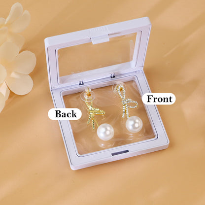 Trinckle Silber Tropfenohrringe mit Perlen, Silber Hängeohrringe für Frauen 5mm Brautperlen Lange Ohrringe für Muttertag, Weiß Boho Accessoires Hochzeitsschmuck, Silber Statement Ohrringe für Abschlussball Geburtstag