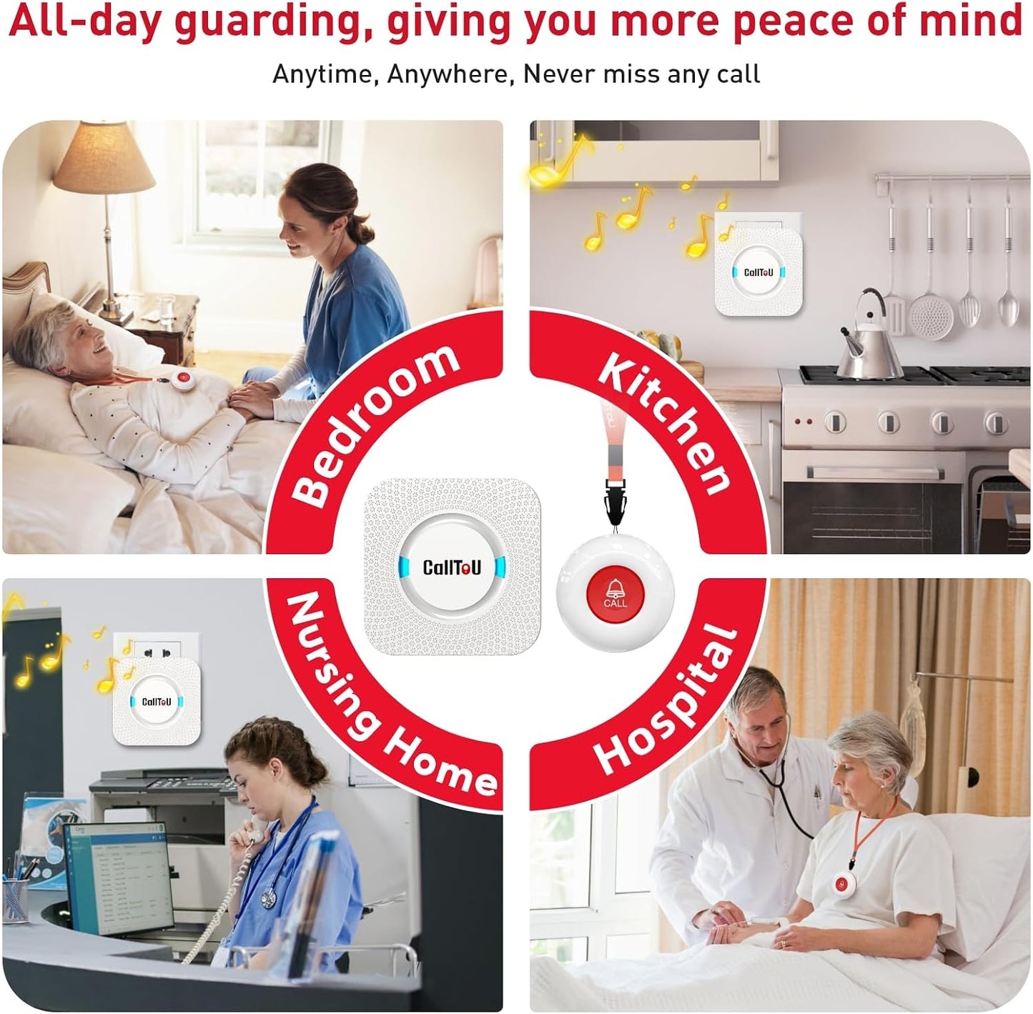 Caregiver Pager System for Seniors and Patients