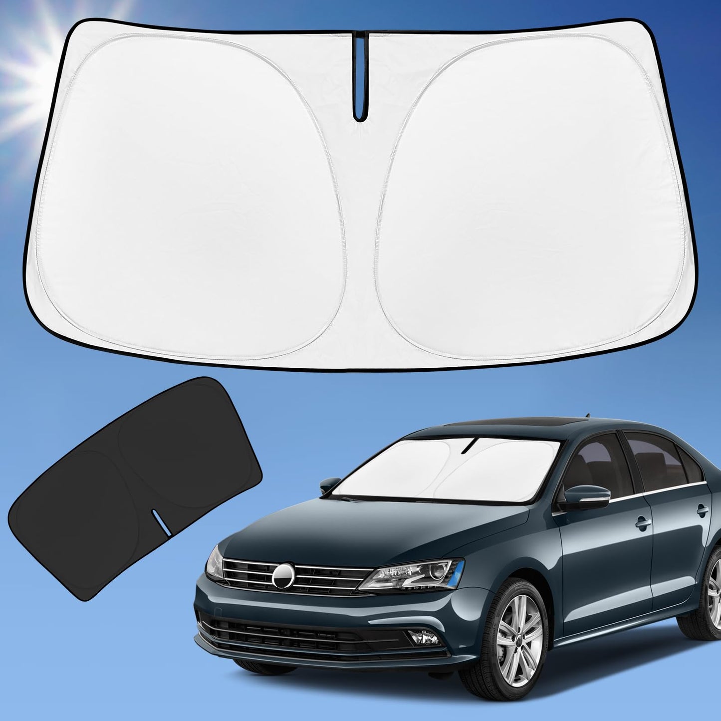 for Toyota Tacoma 2016-2023 2024 2025 2026 Sun Shade Sunshade Windshield Cover - 4 Layers Front Window Shade Custom Fit Tacoma 2Dr 4Dr Pickup Sun Visor 240T Shade Blocks UV Rays Car Accessories