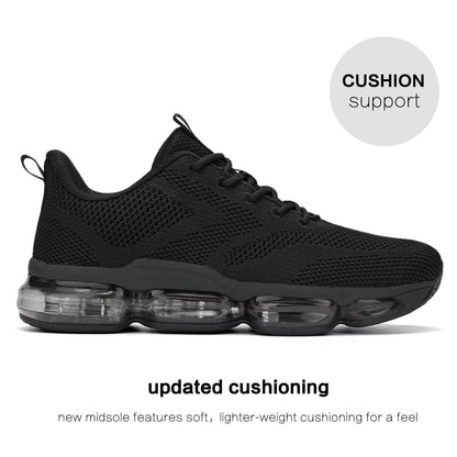 Mens Running Shoes Air Low Top Comfort Walking Lace Up Sneakers Breathable Fashion Tennis Sport Gym Fitness Cross Trainers