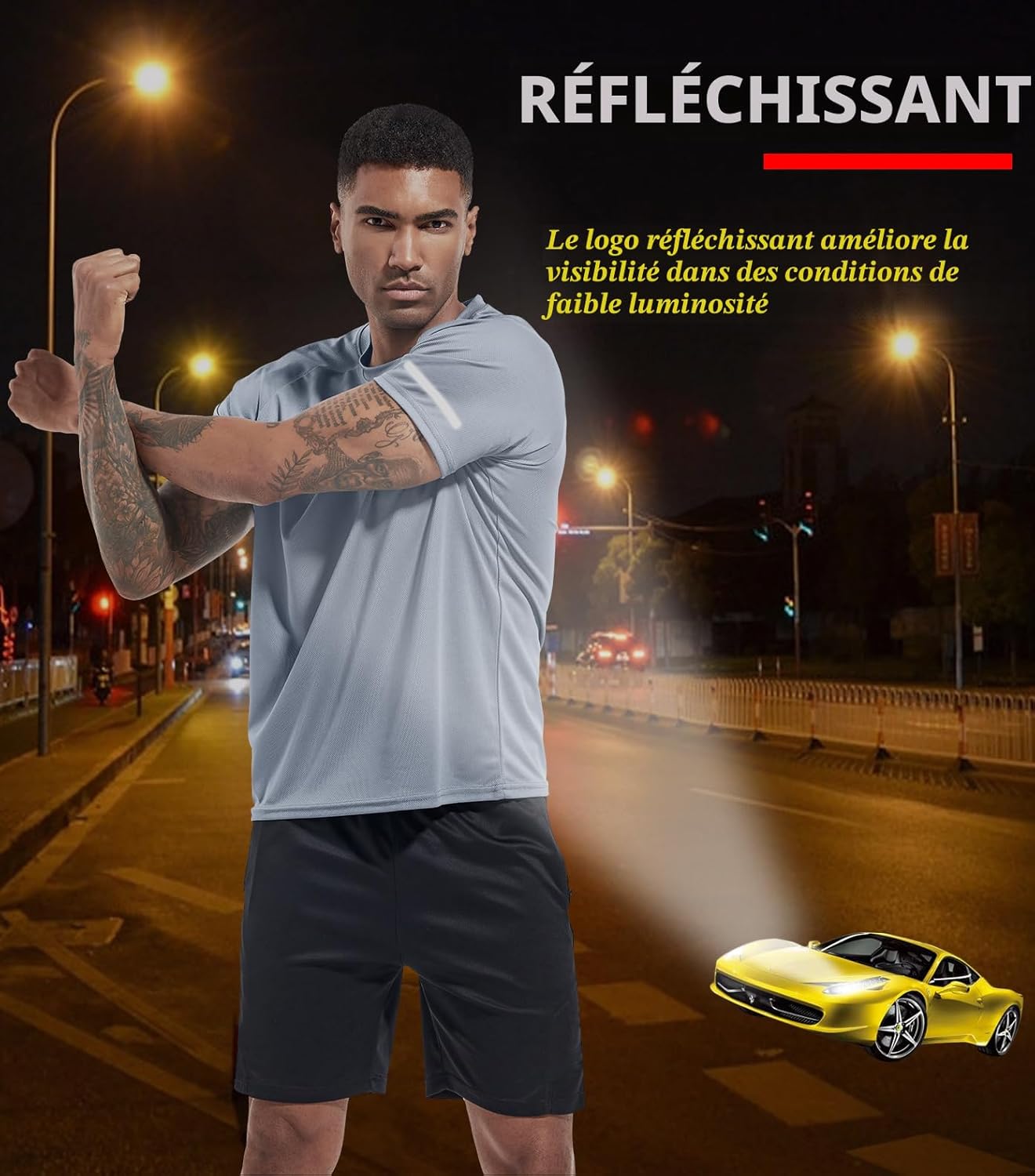 Boyzn 1er, 3er, 5er oder 7er Pack Herren-Trainings-Laufshirts, Dry Fit feuchtigkeitsableitendes T-Shirt, Gym Sport Kurzarm-T-Shirts