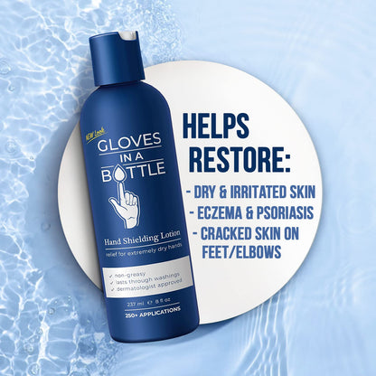 Gloves In A Bottle Shielding Lotion for Dry Itchy Skin, 8 ounce (12 Pack)