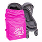 J.L. Childress Gate Check Bag for Single & Some Double Strollers - Travel Bag for Airplane, Fits Most Standard Baby Strollers, Airport Accessories Gate Check, Flying Essentials - Neon Blue