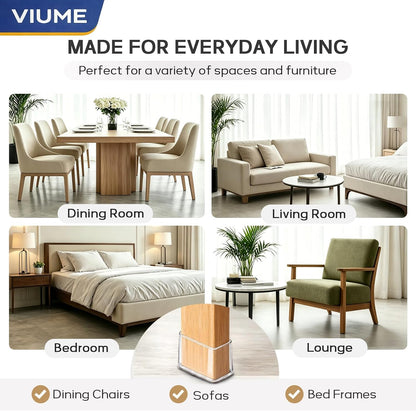Chair Leg Floor Protectors 24PCS Furniture Sliders for Hardwood Floors, Silicone Chair Leg Protectors for Protecting Floors from Scratches and Noise, Clear-Universal Large