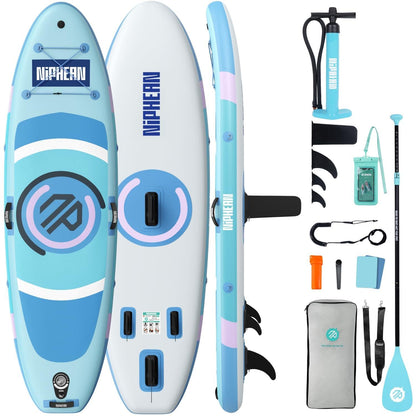 Niphean（Ultra-Light） Inflatable Paddle Board with StabilTrac Fin and Durable SUP Accessories, 10' Stand Up Paddle Boards for Adults & Youth, Versatile Yoga Paddle Board, Gift Ideas