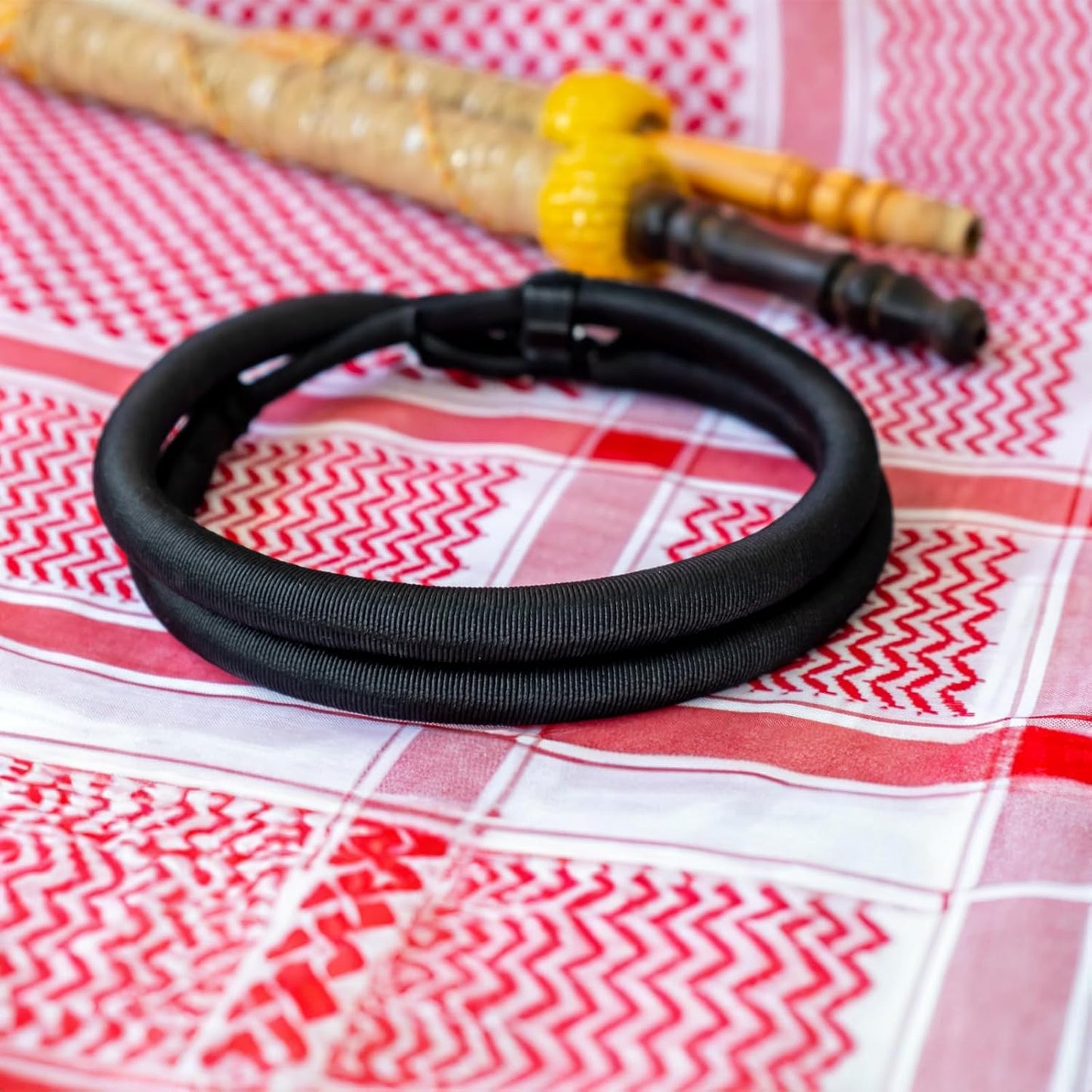 2 Stück Herren Arabisch Shemagh Kopftuch mit Aqel Seil Muslimische Kufiya Keffiyeh Mittelöstliche Kopfbedeckung Mittlerer Osten Wüstenscheich-Tuch Arabisches Kostüm, 55 x 55 Zoll, 2 Muster