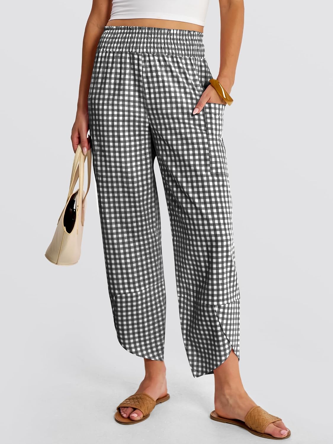 ANRABESS Womens Wide Leg Palazzo Capri Pants 2026 Summer Casual Loose High Waisted Lounge Flowy Cropped Beach Work Trousers
