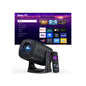 HAPPRUN Roku TV Smart Mini Projector with WiFi and Bluetooth for Portable