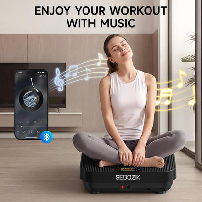 SEDOZIK Vibration Plate Exercise Machine, Vibration Plate for Lymphatic Drainage Weight Loss, 450 Lbs Capacity Full Body Vibrating Platform Workout Equipment with Bluetooth for Home Women Men