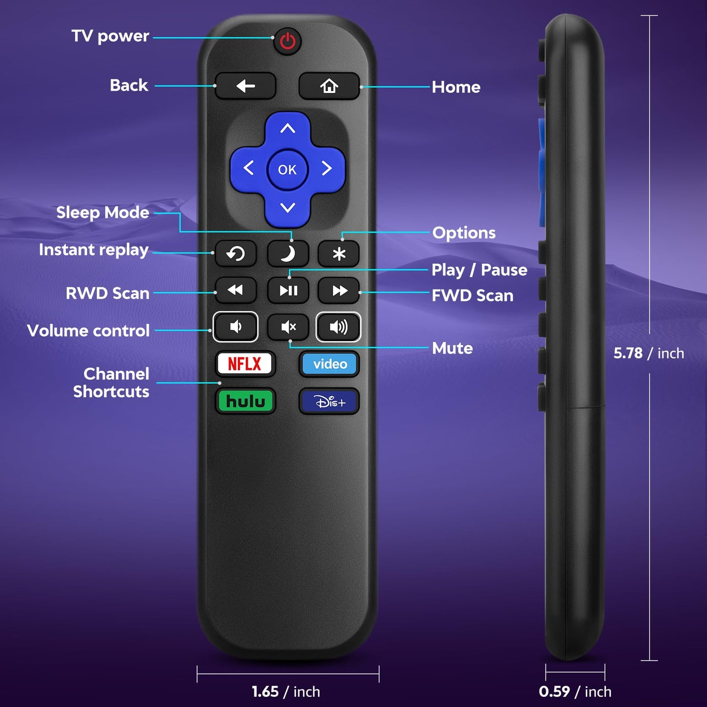 Magic Remote for LG-Smart-TV-Remote-Control-Replacement with Pointer and Voice Function,Compatible with LG 2021/2022/2023/2024 UHD OLED QNED NanoCell 4K 8K Smart TV