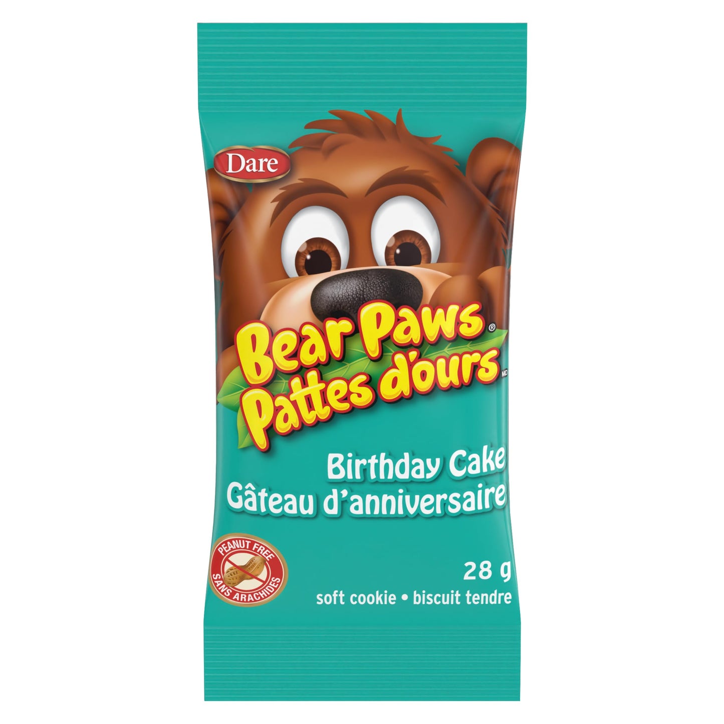 Dare Bear Paws Birthday Cake Cookies, 336g/11.9 oz, 12 Beutel, 1 Box