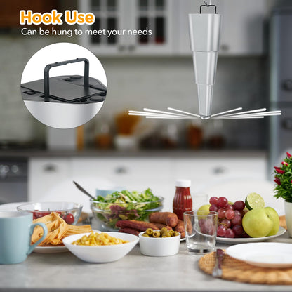 Fly Fans for Tables, Fly Repellent Fan Indoor Outdoor with Holographic Blades, Batteries Powered for Picnic, Party, Restaurant, Kitchen, and BBQ,4 Pack