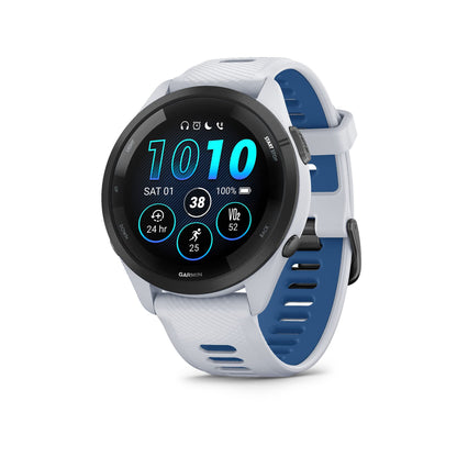 Garmin Forerunner® 265 Running Smartwatch, Colorful AMOLED Display, Training Metrics and Recovery Insights, Black and Powder Gray
