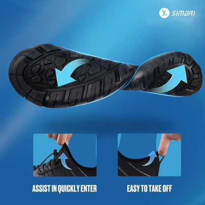 SIMARI Wasserschuhe für Damen und Herren, Badeschuhe, Strandschuhe, schnelltrocknend, Barfußschuhe, Wanderschuhe, Surfschuhe, Laufschuhe, Kajakschuhe