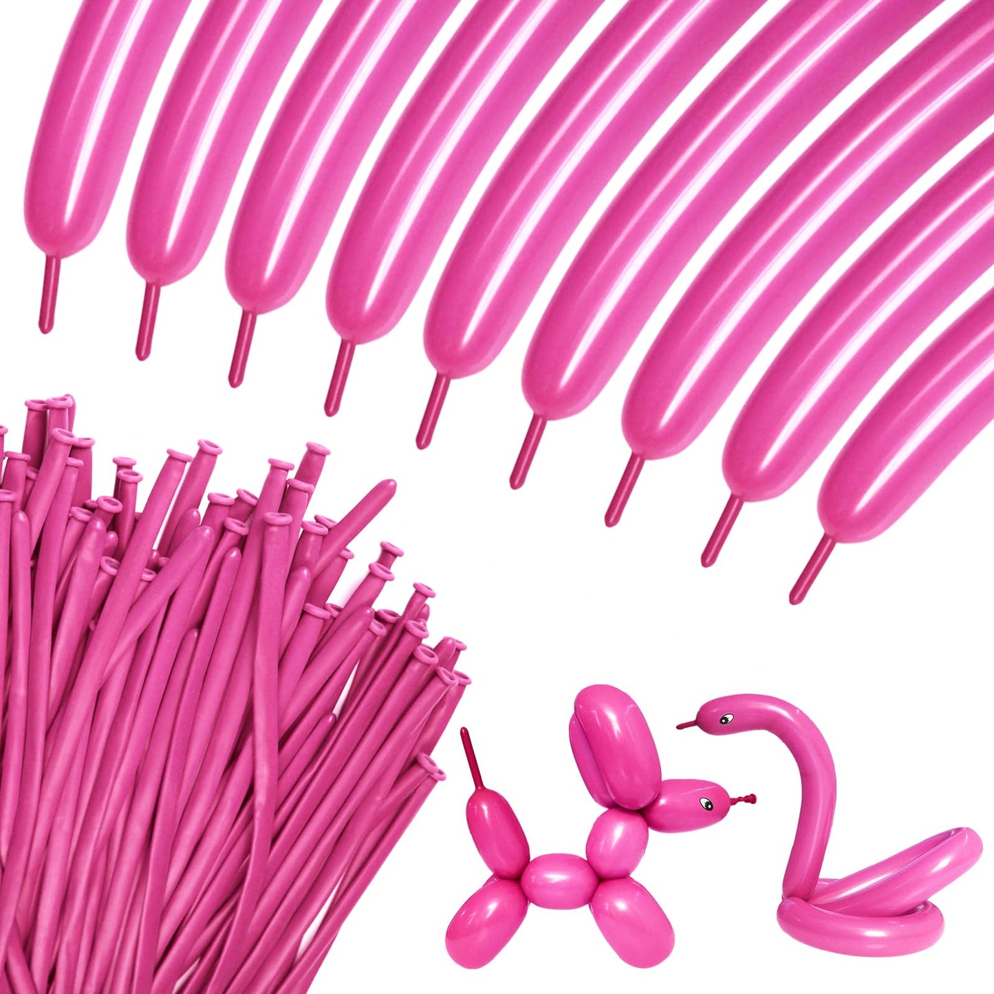 100Pcs clear 260 Balloons Clear Long Skinny Latex Balloon for Animal Ballons, Premium Quality Balloons for Beginners Baloons Making Kid's Carnivals Party Decoartion