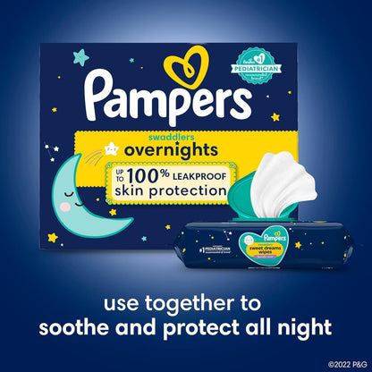 Pampers ZZZ Overnight Diapers, Size 3 (16-28 lbs), 116 Count, Nighttime Protection Disposable Baby Diaper
