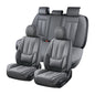 Coverado Car Seat Covers 5 Pieces, Full Set Universal Seat Covers for Cars, Waterproof Nappa Leather Auto Seat Protectors with Head Pillow, Car Interiors Fit for Most Sedans SUV Pick-up Truck, Black