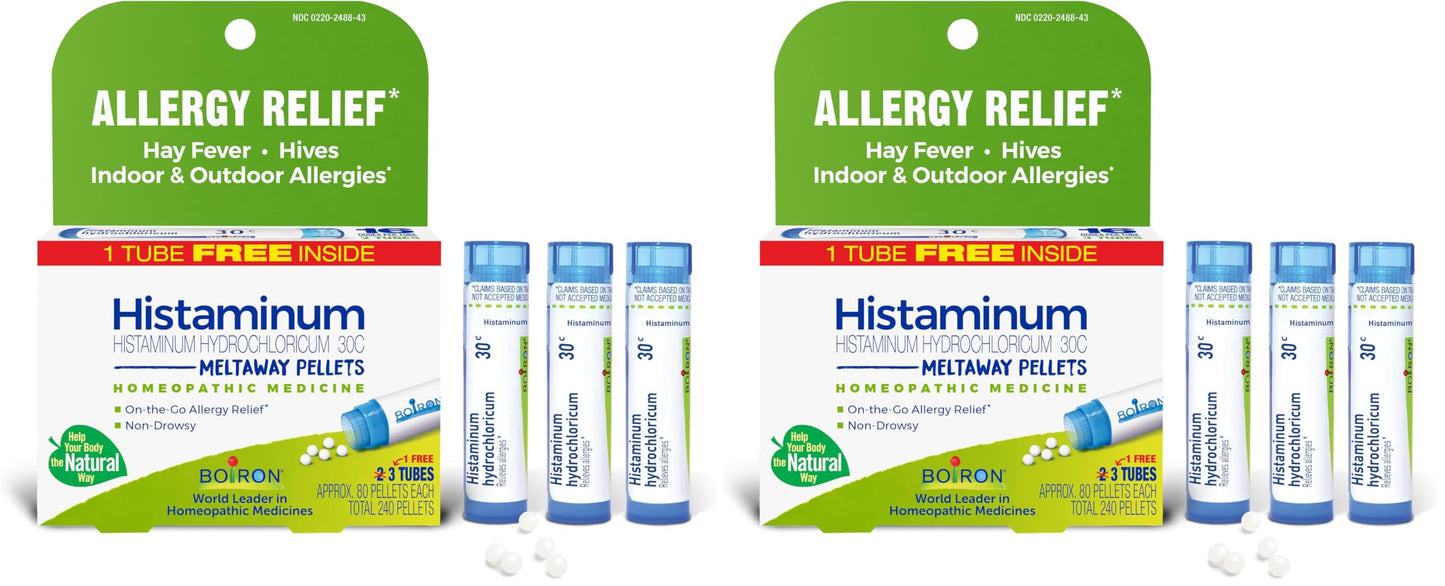 Boiron Histaminum Hydrochloricum 30C Homeopathic Medicine for Indoor or Outdoor Allergy Relief, Hay Fever, and Hives - (240 Pellets), (Pack of 6)