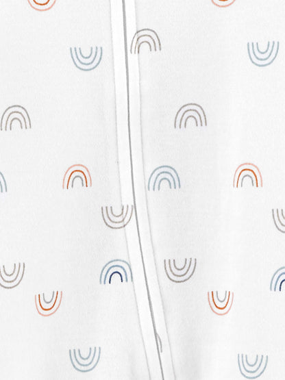 Simple Joys by Carter's Unisex Baby-Schlafoverall mit Füßen aus Baumwolle, 3er-Pack, Bär/Lama/Regenbogen, 3-6 Monate