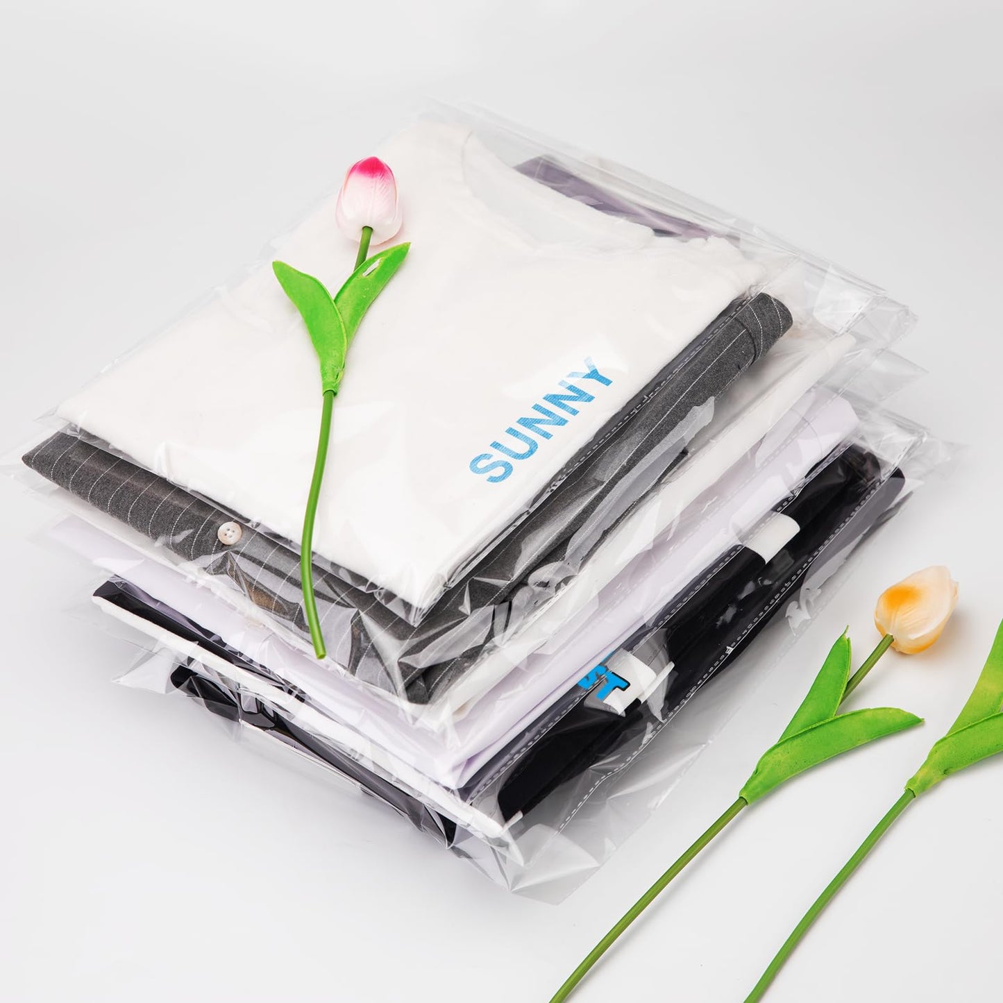 Aubeco 5x7 Zoll 240 Stück selbstklebende, transparente Cellophanbeutel, Klebebeutel für Kekse und Leckereien zum Selbermachen, für kleine Produkte, Lebensmittel und Geschenkverpackungen