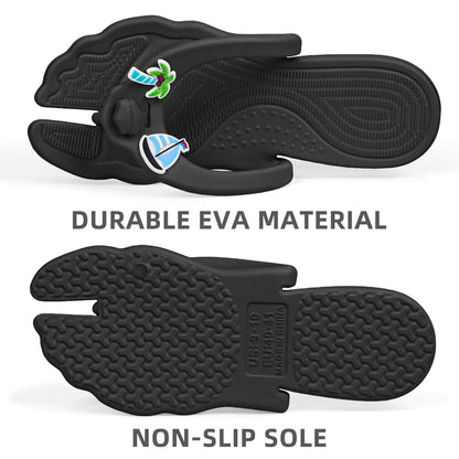 Rosoz Flip Flops for Women Men Foldable Travel Slippers Lightweight Shower Shoes Non-Slip Quick-Dry Bathroom Camp Beach Sandals