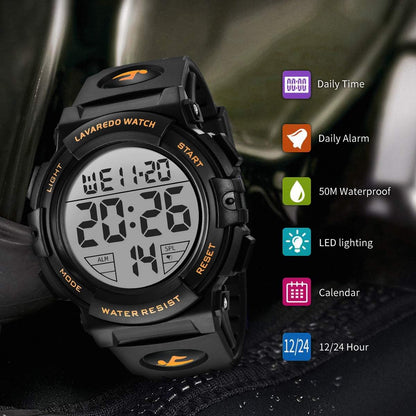 Herren Digitaluhr, Sportuhren für Männer Outdoor Militär Digital Analog Stoppuhr Wasserdicht Multifunktionale Armbanduhr