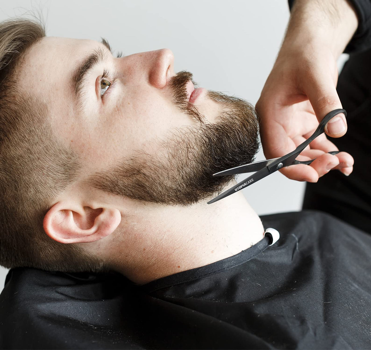Utopia Care Haarschneide- und professionelle Friseurschere 6,5 Zoll, Premium Edelstahl Schere mit glattem Rasiermesser und scharfen Klingen für Salons, Männer, Frauen und Kinder, Silber