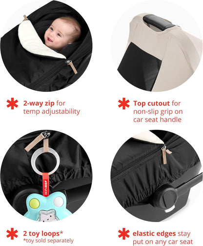 Skip Hop Winter Autositz-Abdeckung, Stroll & Go, Schwarz