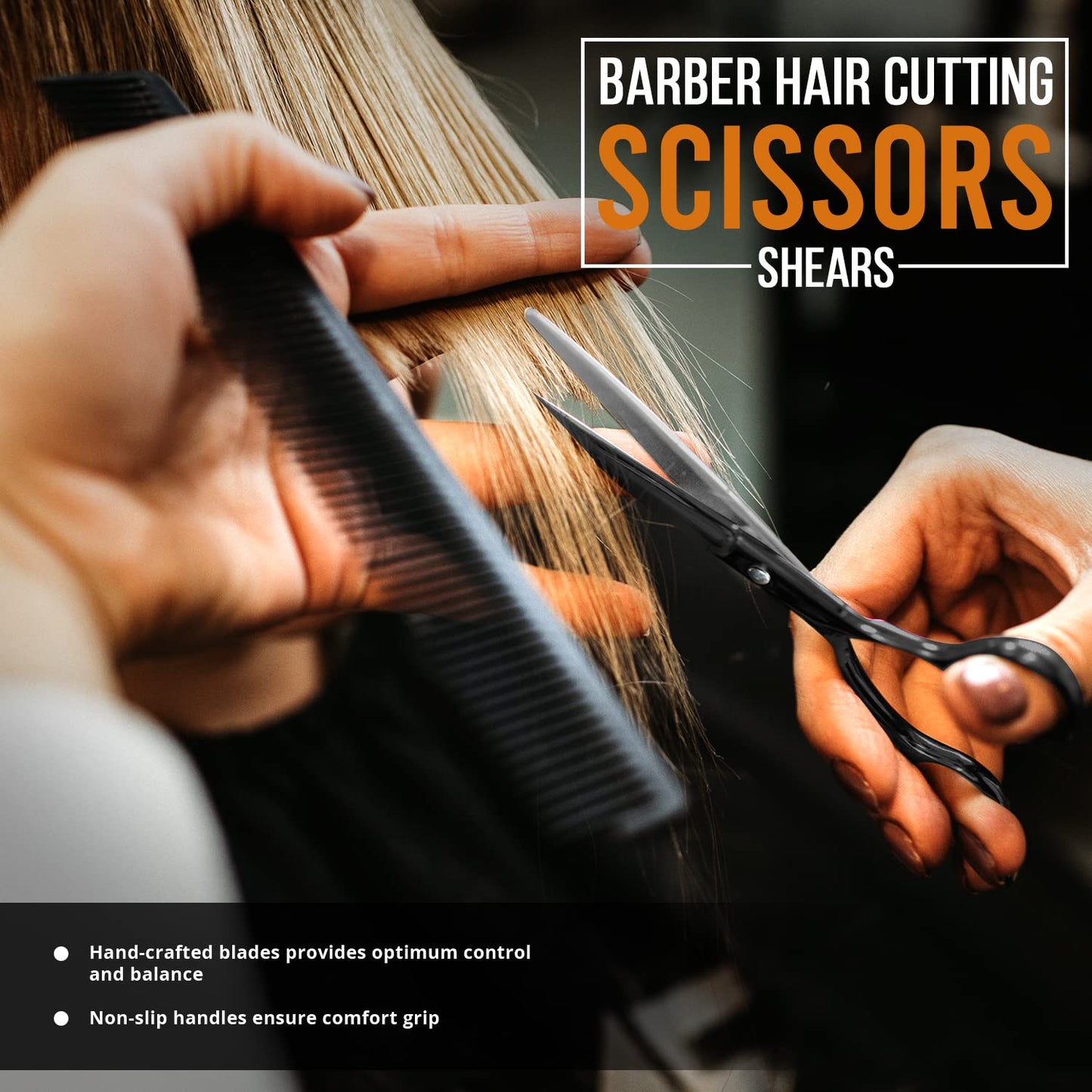 Utopia Care Haarschneide- und professionelle Friseurschere 6,5 Zoll, Premium Edelstahl Schere mit glattem Rasiermesser und scharfen Klingen für Salons, Männer, Frauen und Kinder, Silber