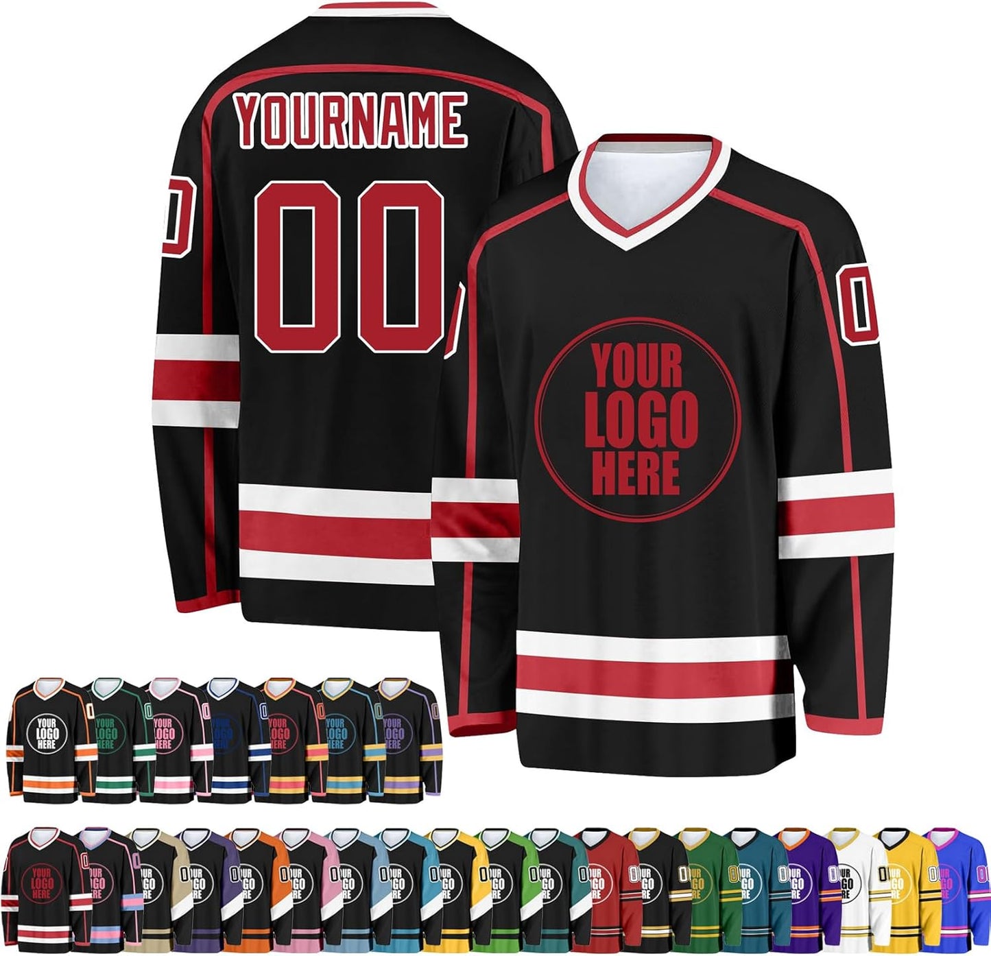 Custom Hockey Jersey for Men/Women/Kid/Youth, Personalised Name/Number/Logo Over Size Hockey Shirt
