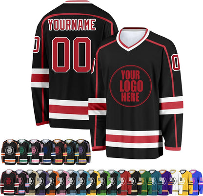 Custom Hockey Jersey for Men/Women/Kid/Youth, Personalised Name/Number/Logo Over Size Hockey Shirt