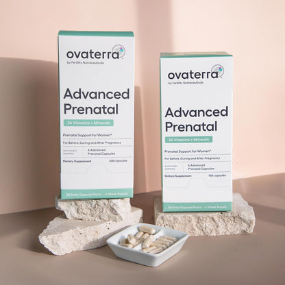 Ovaterra Advanced Prenatal & OvoEnergen CoQ10 Bundle to Support Women Reproductive Health and Egg Health 168 Capsules & 84-100mg Softgel Capsules - 28 Day Supply