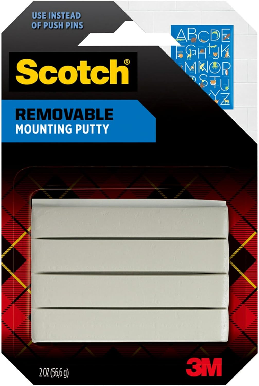Scotch Mounting Putty, 860-ESF, 2 oz (59.1 ml), White