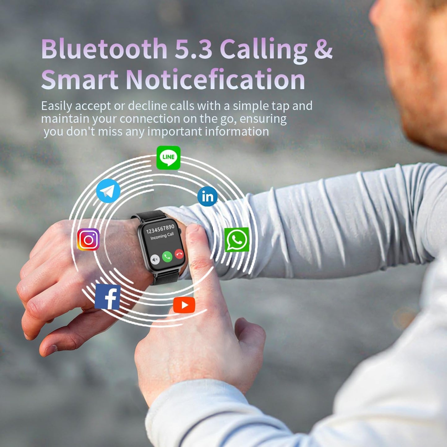 Smartwatch für Herren Damen, für Android und iPhone, 1,83" HD Touchscreen Smartwatch mit Anruf-/Wählfunktion, 112+ Sportmodi IP68 Fitness Tracker, Fitnessuhr mit Schlaf-/Schritt-/Aktivitäts-/Herzfrequenzüberwachung