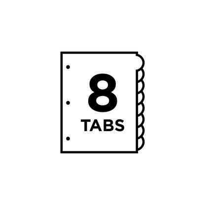 Avery Insertable Style Edge Plastic Dividers for 3 Ring Binders, 5-Tab Sets, Multicolor, 24 Sets, 120 Divider Tabs (11200)