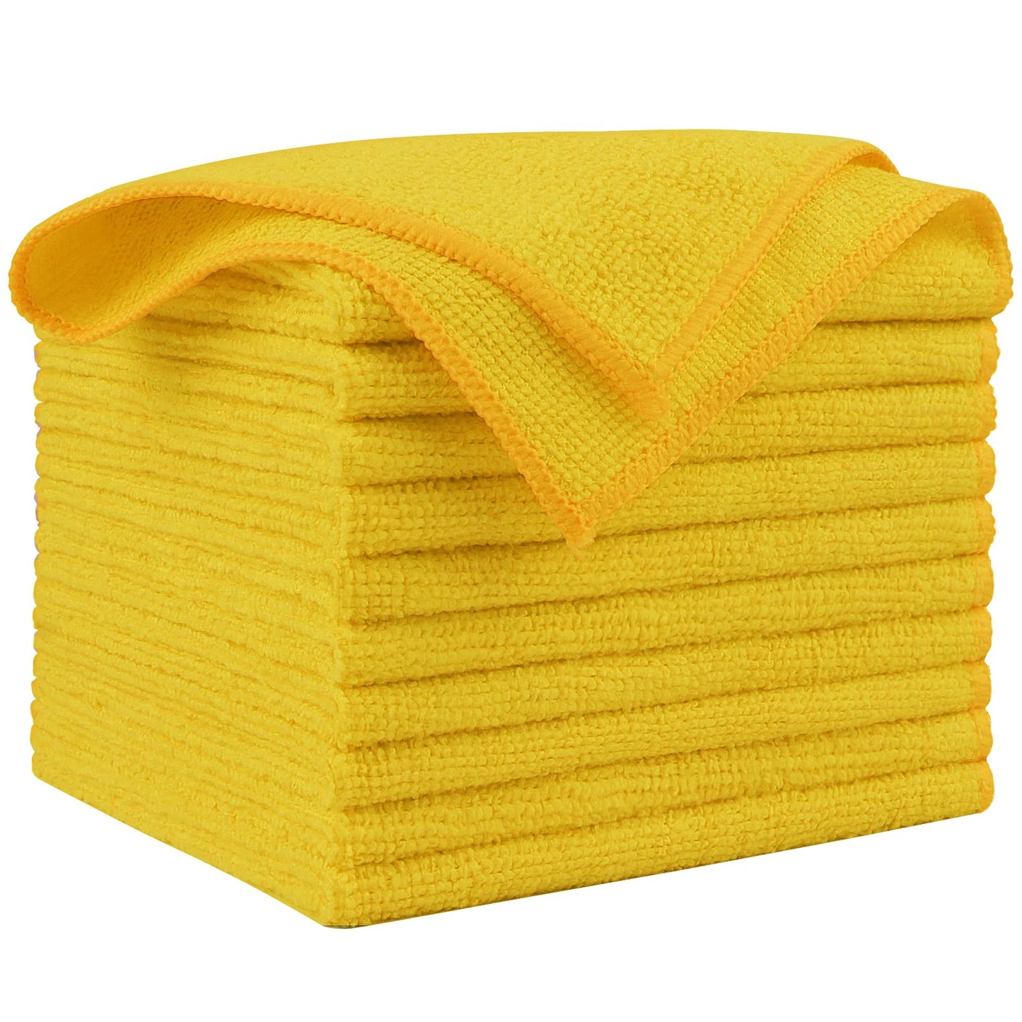 AIDEA Microfiber Cleaning Cloths-50PK, Microfiber Towels for Cars, Premium All-Purpose Car Cloth, Dusting Cleaning Rags, Absorbent Towels for SUVs, House, Kitchen, Window, Gift-12×12"