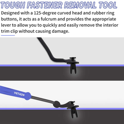Wetado Trim Removal Tool, Car Upholstery Repair Kit, Car Door Audio Panel Trim Removal Set, Fastener Terminal Remover Tool Set Clips Pry Kit Auto Clip Pliers (8PCS Red)
