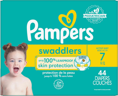 Pampers Swaddlers Windeln, Größe 0 (bis 4,5 kg), 84 Stück, Saugfähig, Hält Babys trocken und bequem, Hautverträgliche Einwegwindel