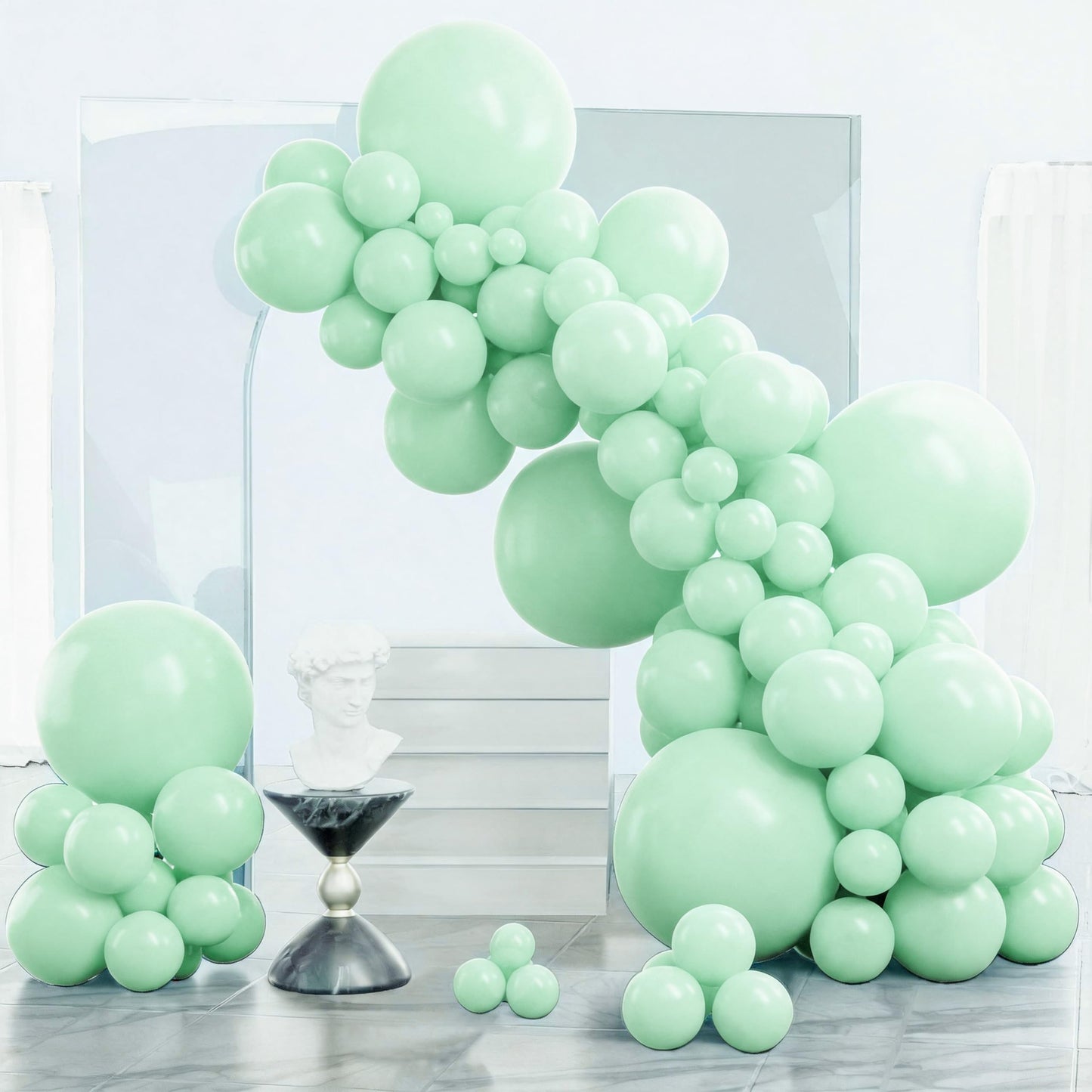PartyWoo White Balloons 140 pcs Different Sizes of 18 12 10 5 Inch White Balloons Arch Kit Garland for Wedding Baby Shower Birthday Bridal Shower Graduation Engagement Party Decorations White-Y13