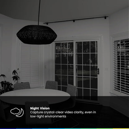 myQ Indoor Plug-in Security Camera Gen 2 – 2K Smart Wi-Fi Camera with Night Vision, Baby and Pet Monitor, Motion Detection and Alerts, 2-Way Audio & App Control