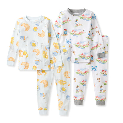 Burt's Bees Baby Organic Cotton Pajamas for Boys, 100% Cotton Pajama Set for Toddlers and Kids, Soft and Stretchable Fabric