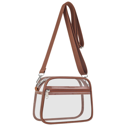 Clear Bag for Stadium Events Clear Sports Fan Handbags Purses with Adjustbale Strap for Concerts Festivals Game Day