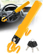Tevlaphee Steering Wheel Lock Anti-Theft Car Device Heavy Duty Security Car Lock Antitheft Locking Devices Great Deterrent Adjustable Car Wheel Lock Anti Theft for Vehicle Truck with 3 Keys(Yellow)