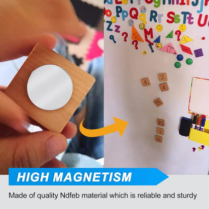 TRYMAG Klein 10x3mm 50 Stück Seltenerdmagnete, 50 Stück Winzige Runde Kühlschrankmagnete für Whiteboard, Kühlschrank, DIY, Küche, Büro