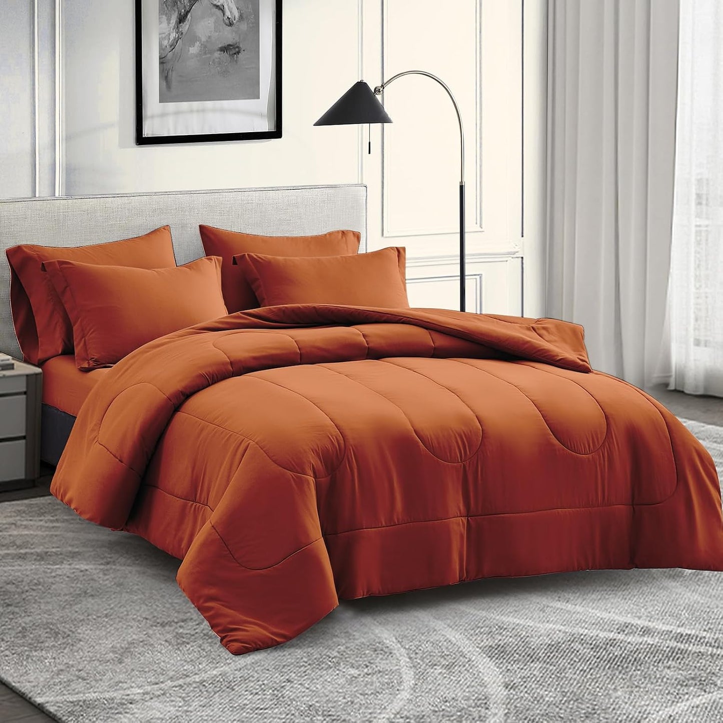 Cozy Up with the Maple&Stone 7-Piece Full Size Down Alternative Comforter Set