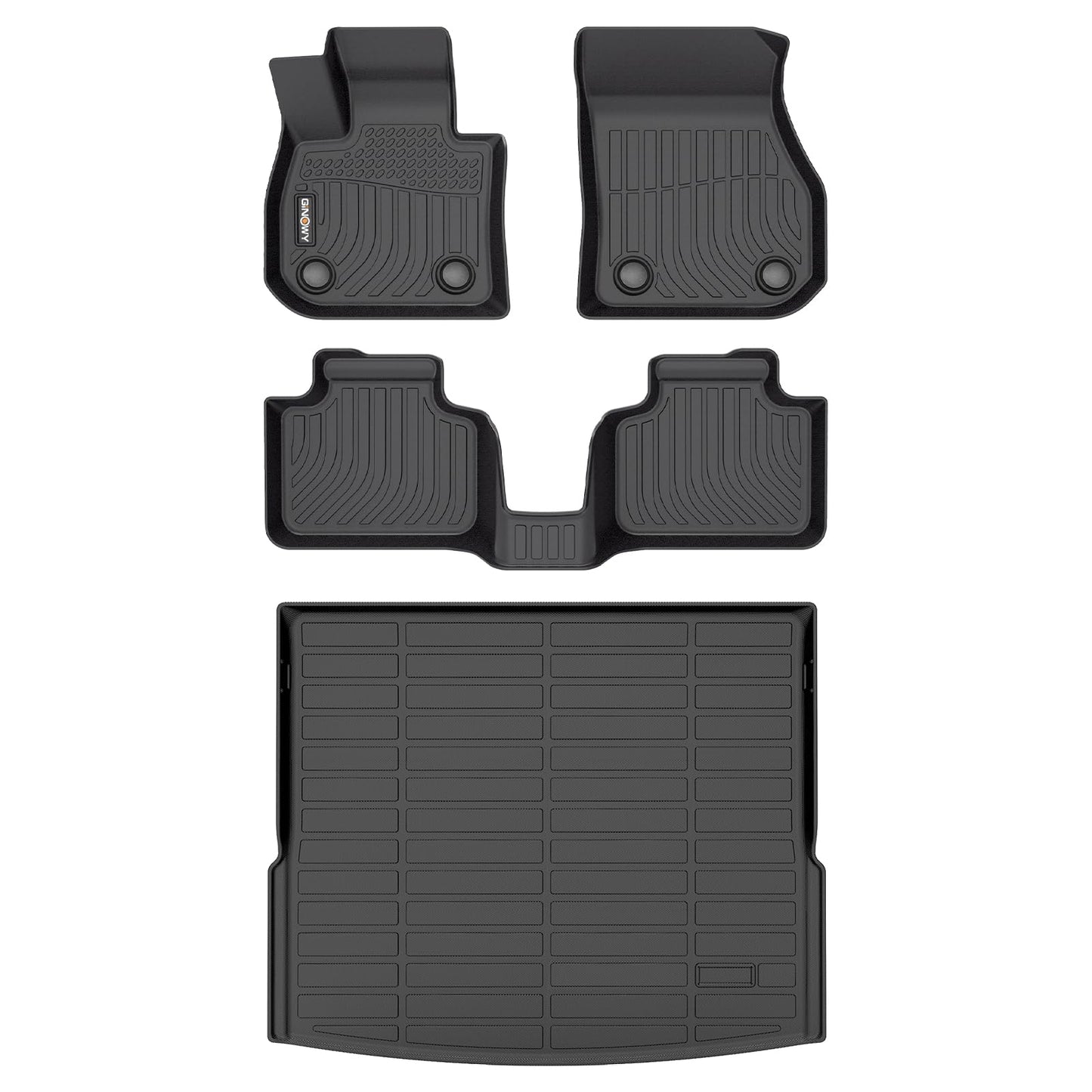 GINOWY-Floor Mats for Toyota 4Runner 1996-2002,1st+2nd Row,TPE All Weather Car Mats Custom Fit Rubber Floor Liners Car Accessories for Toyota 4Runner
