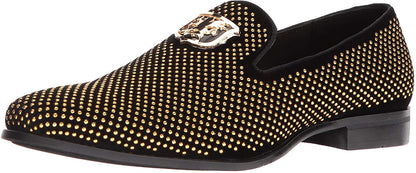 Stacy Adams Men's Swagger Studded Ornament Slip-on Driving Style Loafer