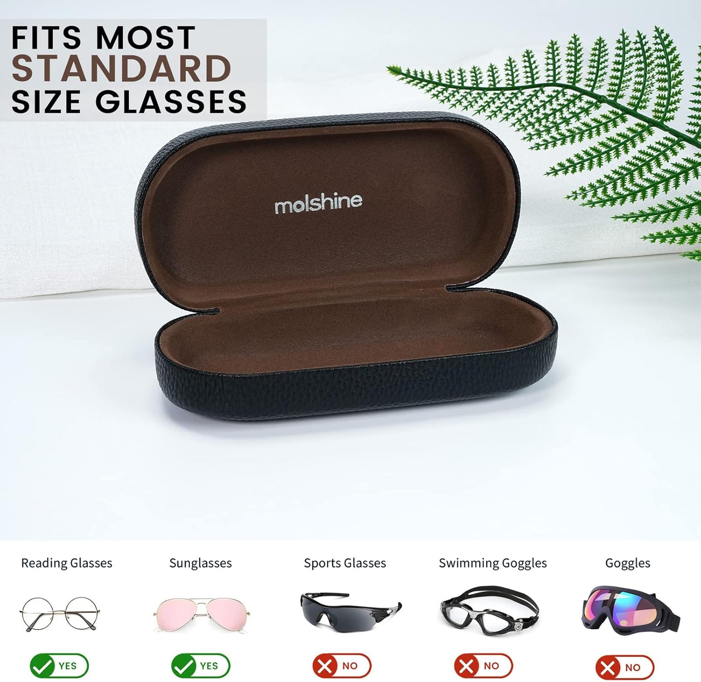 Protect Your Shades in Style with molshine Hard Shell Leather Sunglasses Case