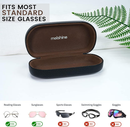 Protect Your Shades in Style with molshine Hard Shell Leather Sunglasses Case